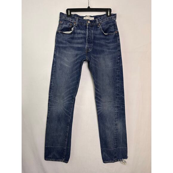 Levi's 501 XX Jeans Limited Edition Reprint Selvedge Hem Distressed Denim32 x 34 - Picture 1 of 13